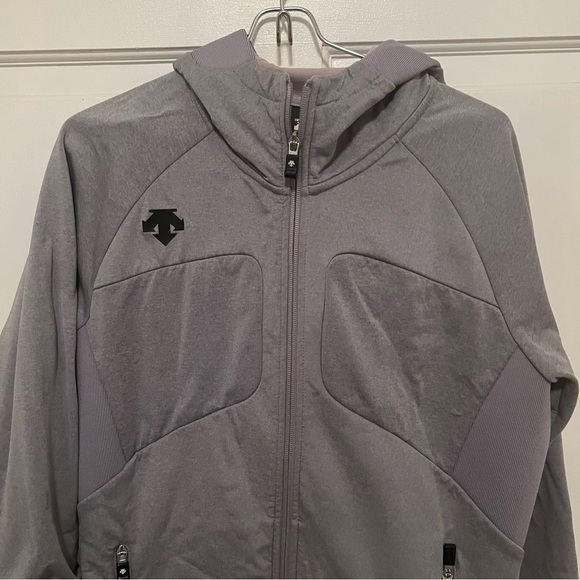 Descente Men’s Fleece Running Soft Shell Jacket in Gray Sz XS - Picture 2 of 16